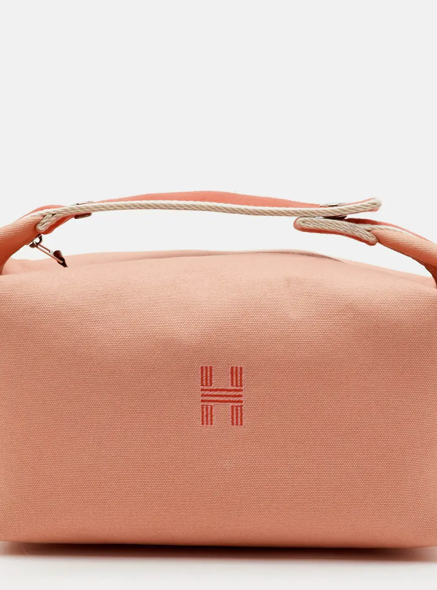 Hermes Bride-a-Brac Case Large Goyave Toile H Canvas Pouch
