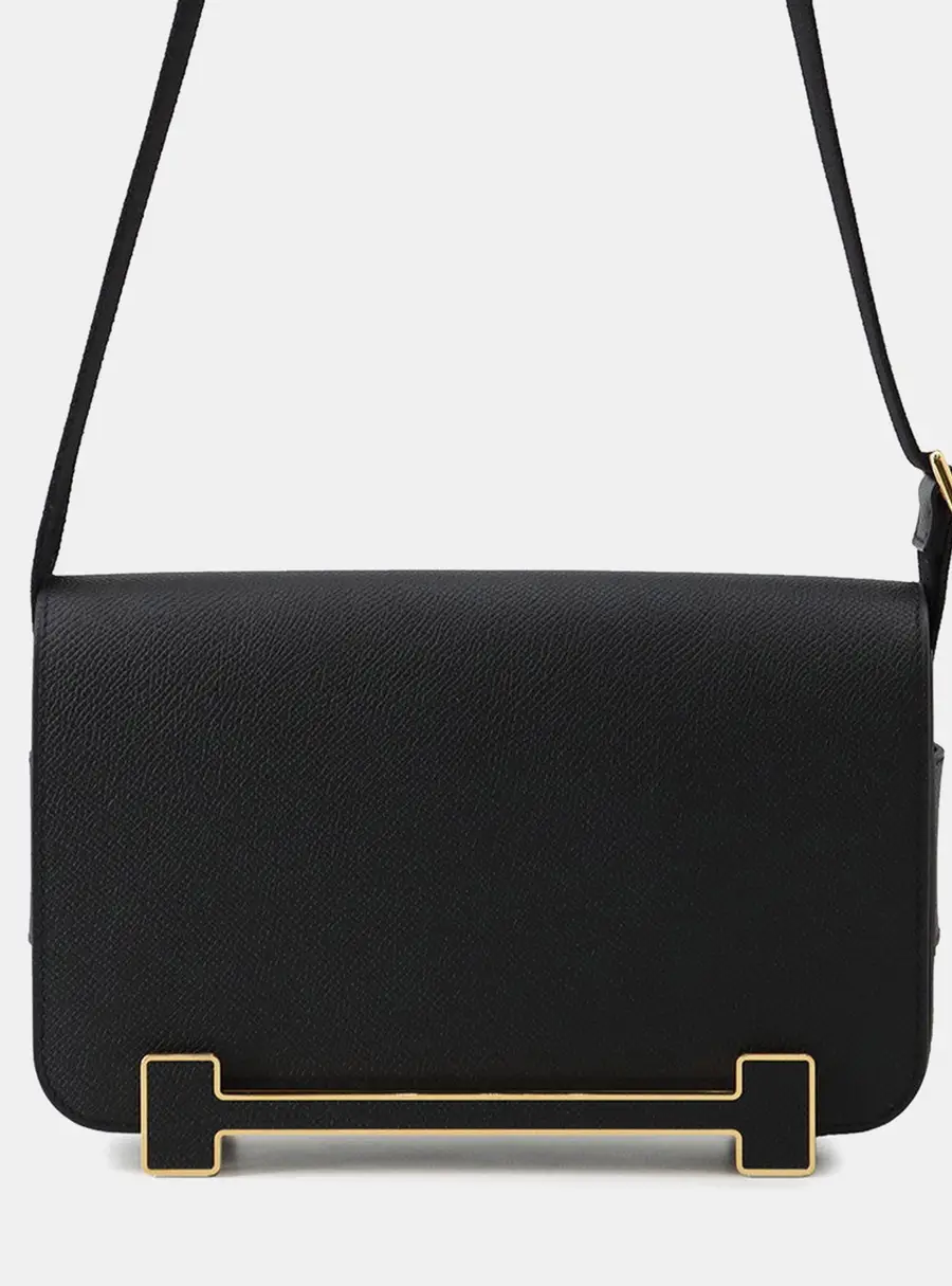 Hermes Geta Slim Black Epsom