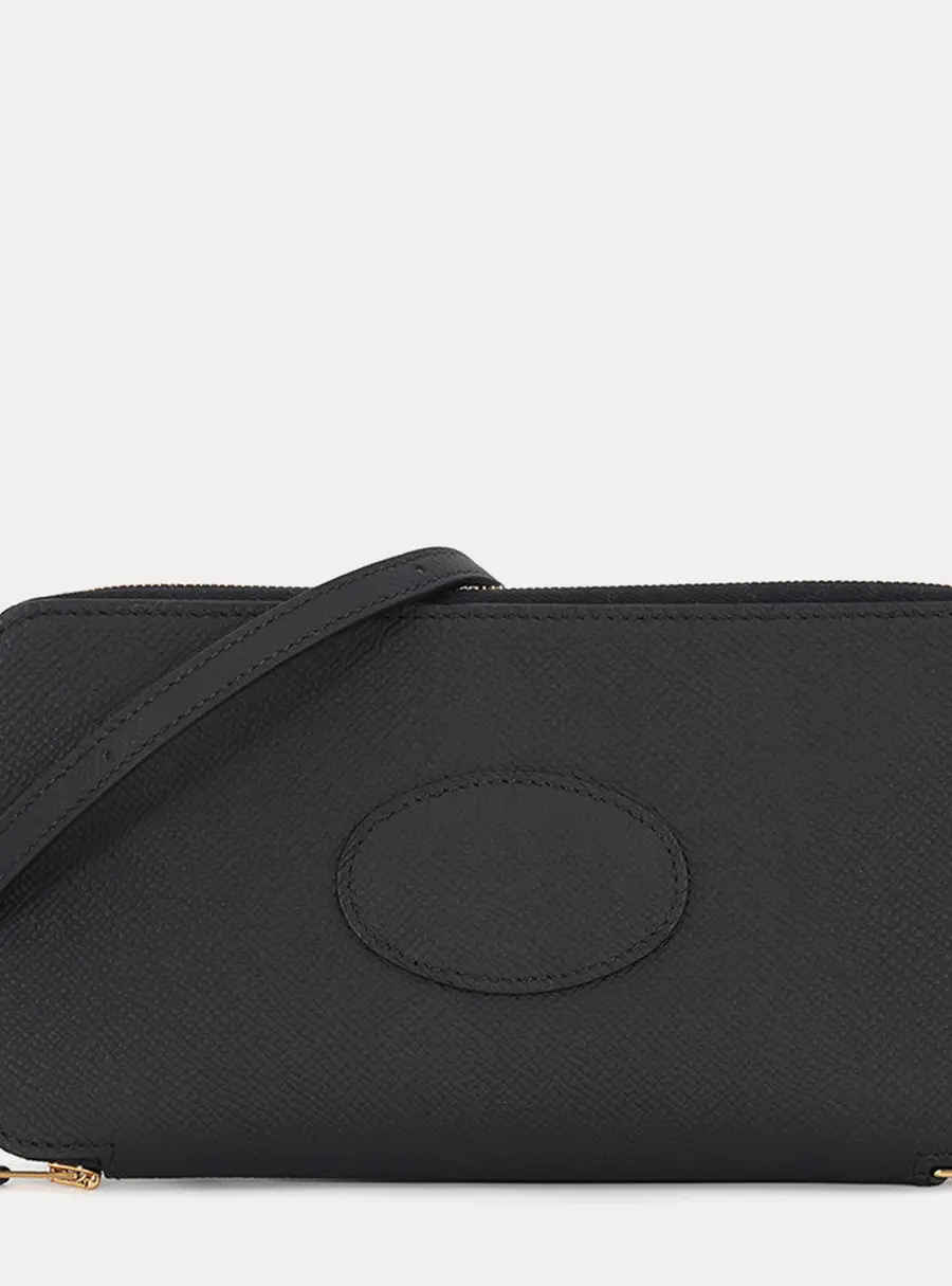 Hermes Macaron Long To Go Black Epsom