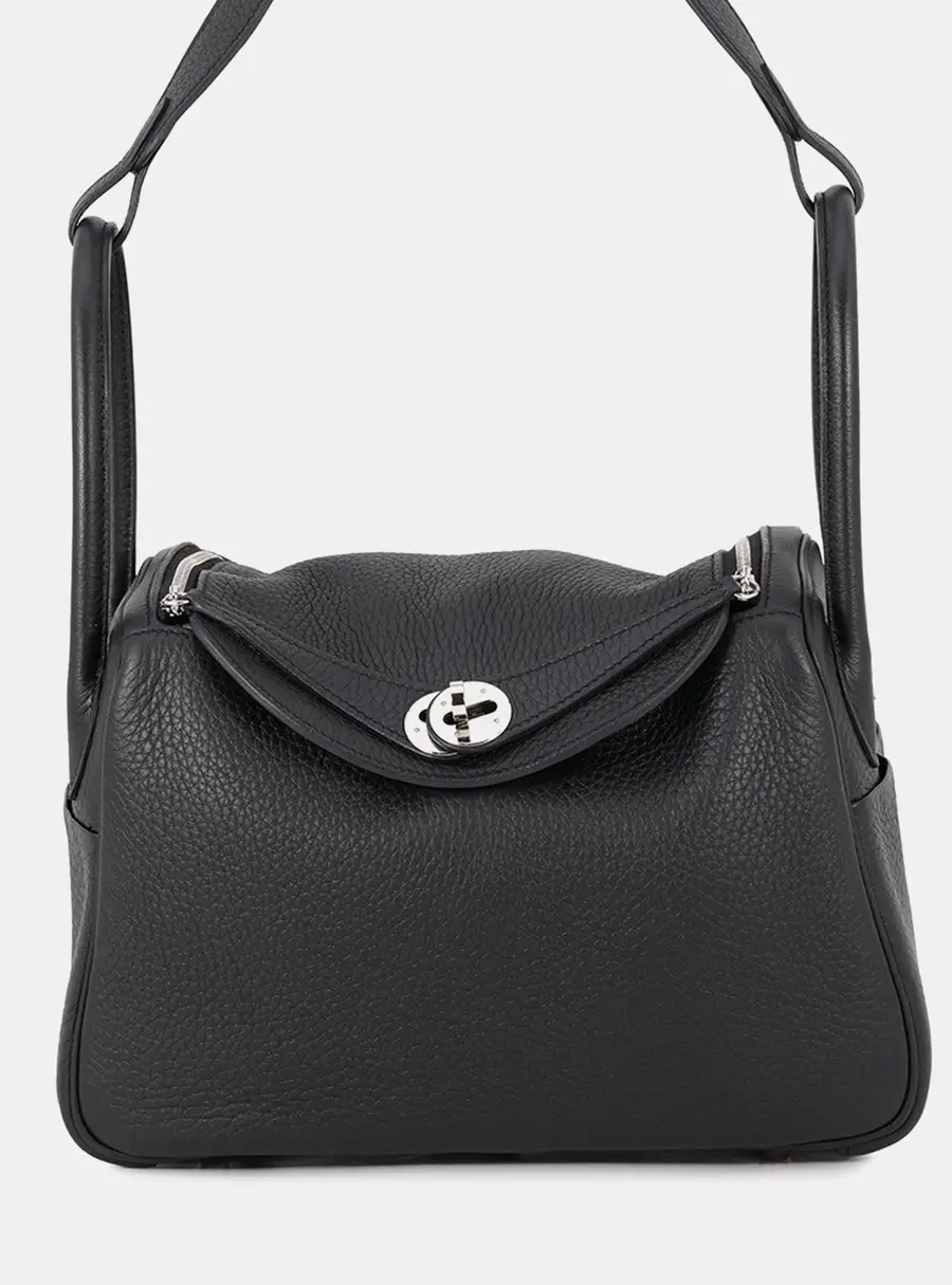 Hermes Lindy Black Taurillon Clemence Size 26