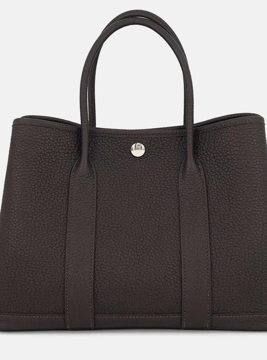 Hermes Garden Party TPM Ebene Negonda Leather Top Handle Bag