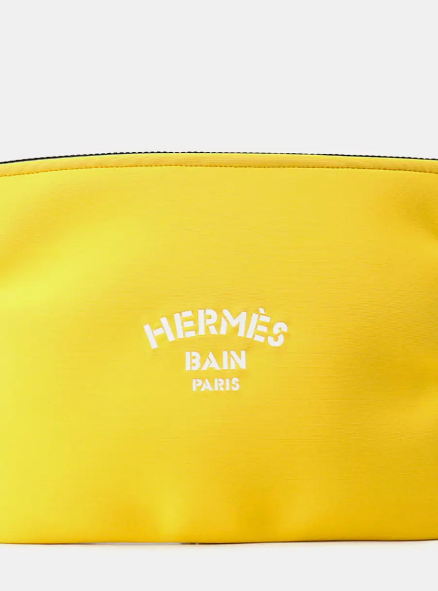 Hermes Pouch Truth Flat Neoban Yellow Polyamide Size MM