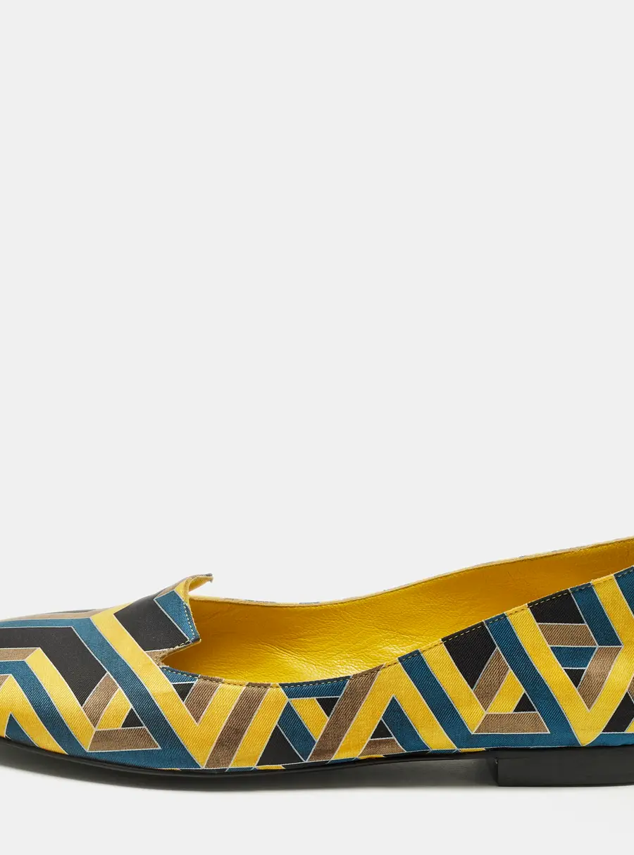 Hermes Holy Size 36.5 Multicolor Fabric Smoking Slippers