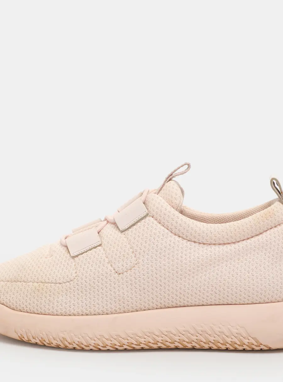 Hermes Team Size 38 Light Pink Mesh and Leather Sneakers