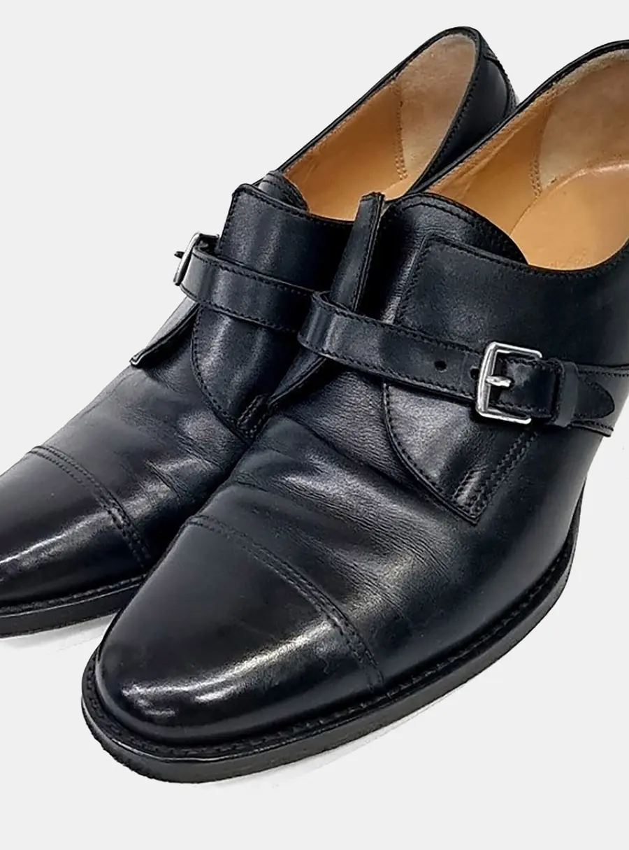 Hermès Black Leather Loafers