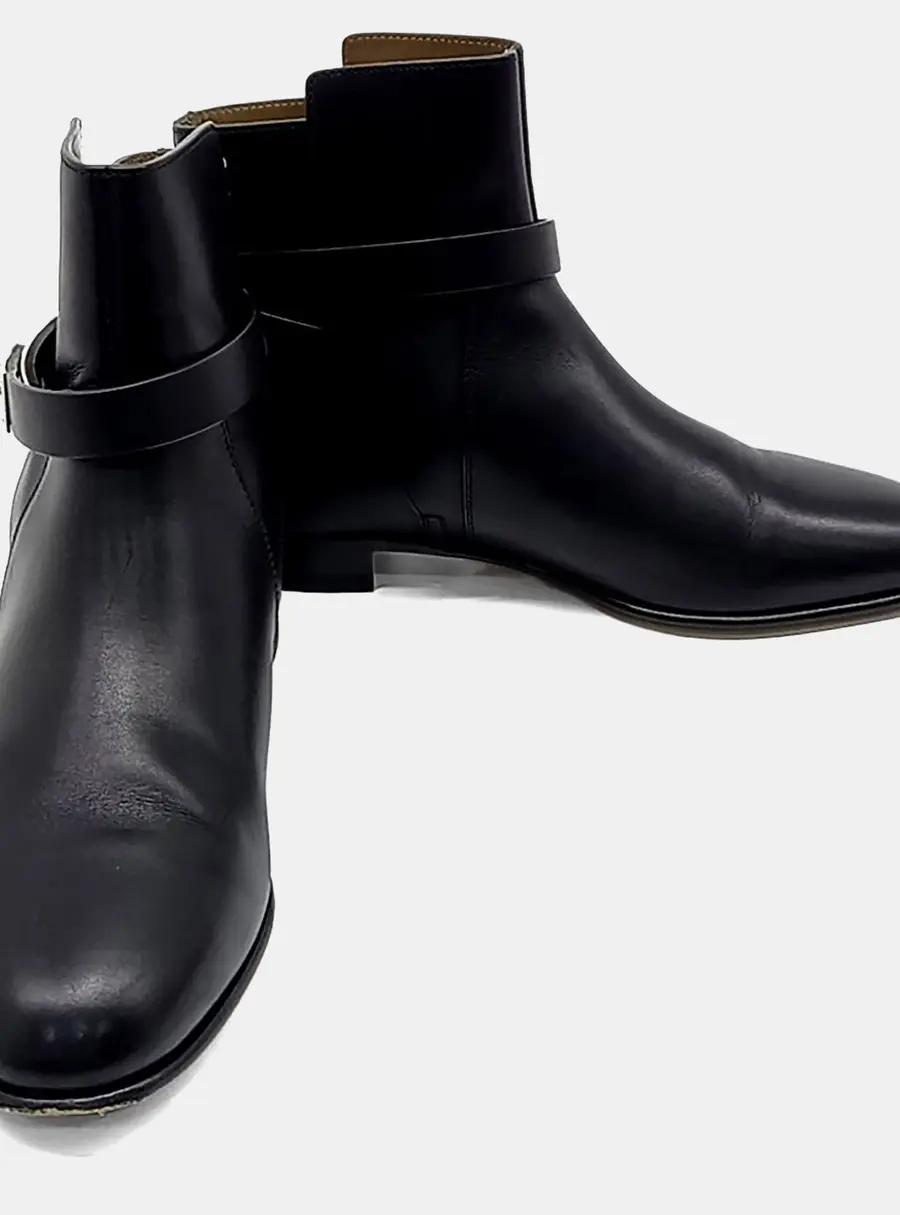 Hermes Neo Ankle Black Leather Boots EU 36