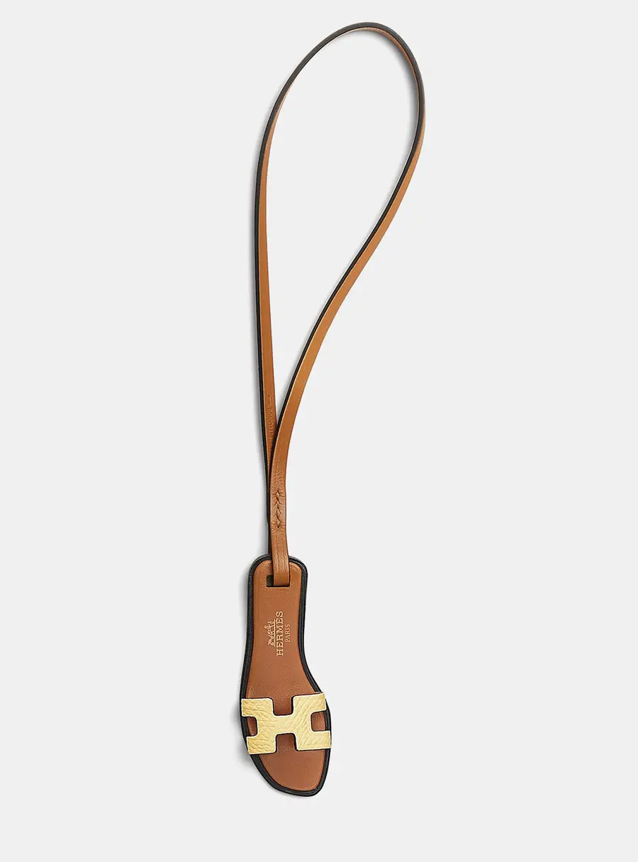 Hermes Chick Yellow, Natural Sand, Black Oran Nano Bag Charm