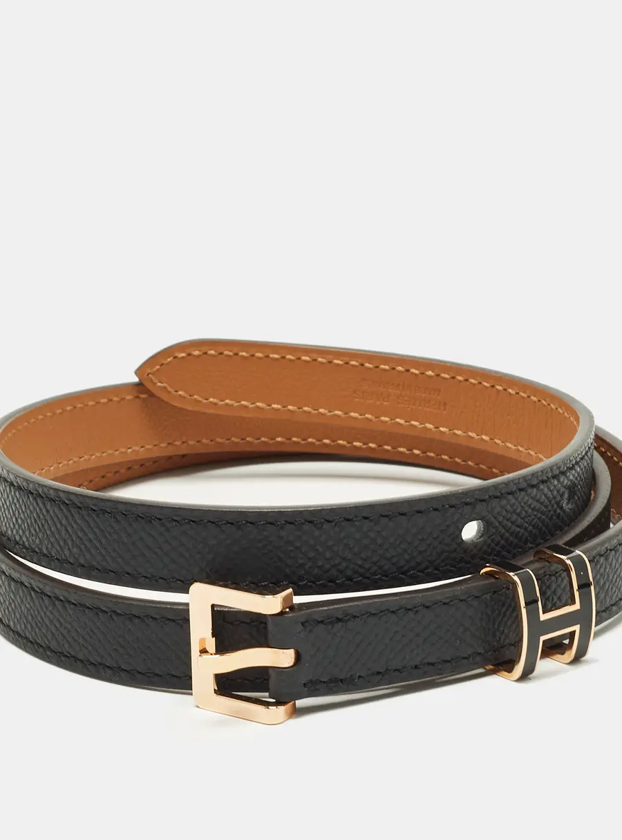 Hermès Pop H 75 CM Buckle Belt Noir Epsom Leather