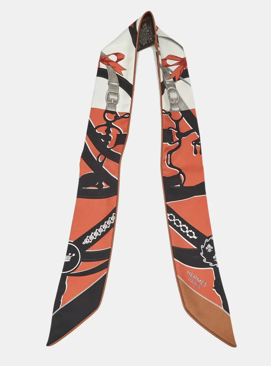 Herm&egrave;s Multicolor La Promenade du Matin Forever Silk Twilly