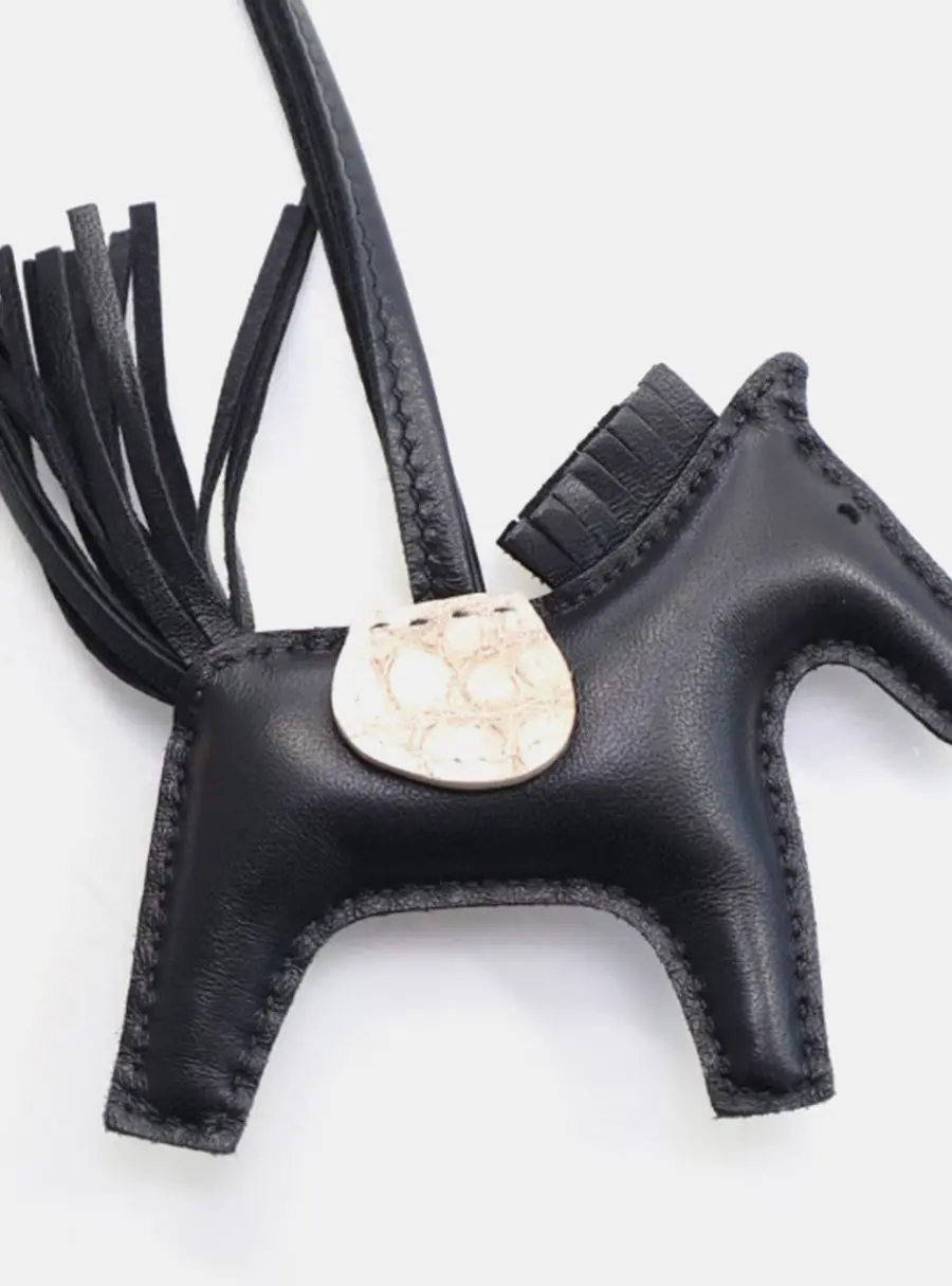 Hermes Rodeo PM Noir Milo Lambskin Bag