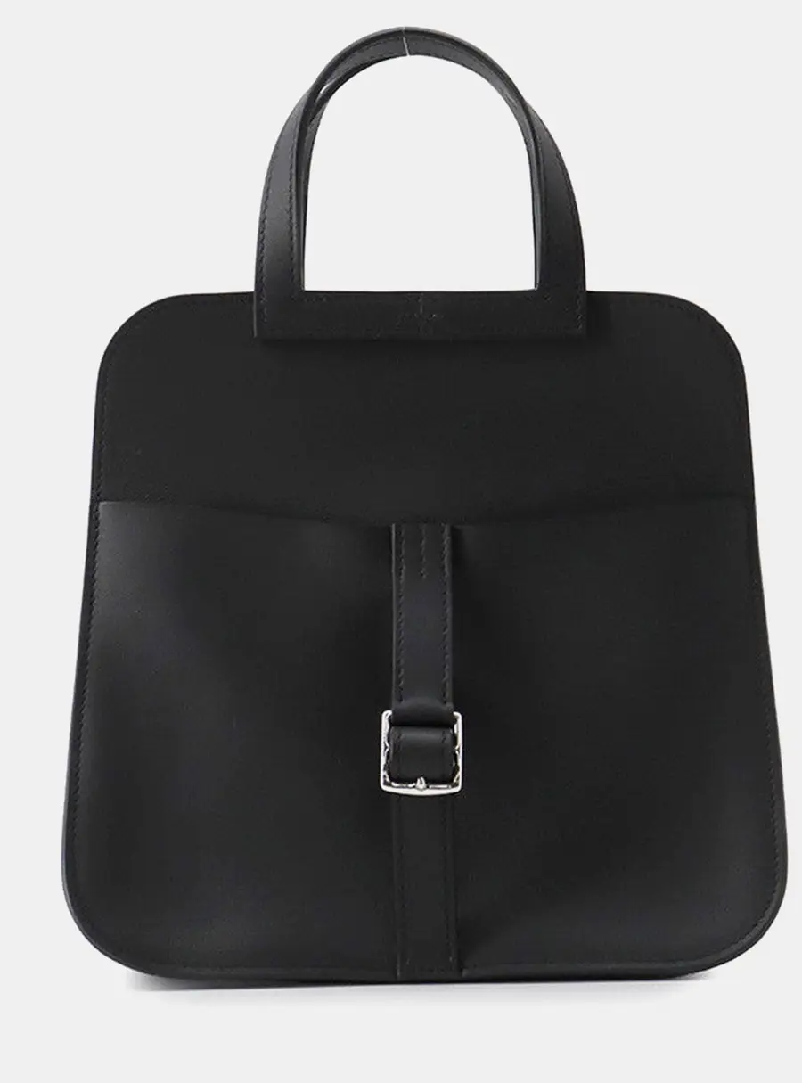 Hermes Halzan Black Swift Leather Size Mini