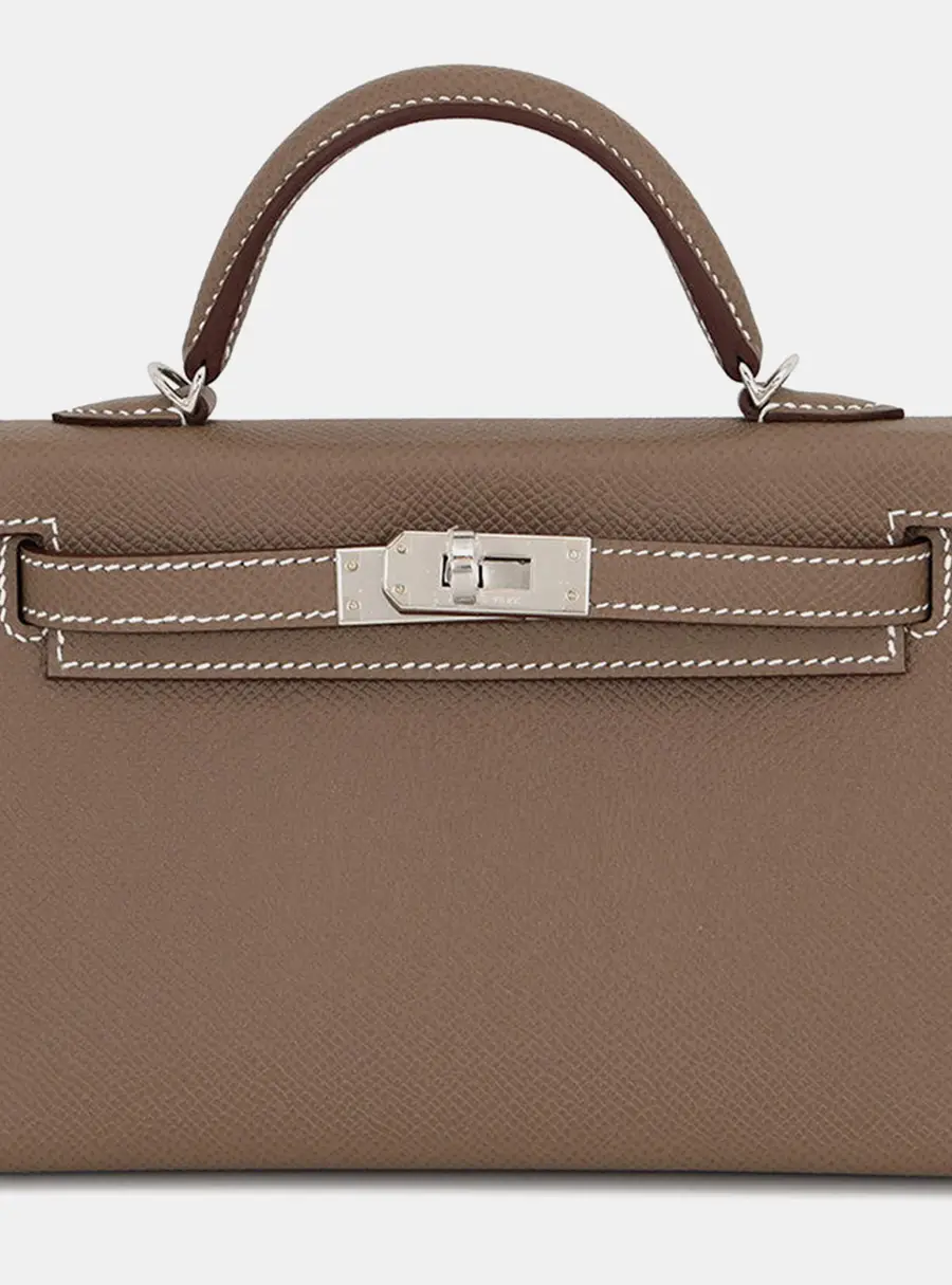Hermes Mini Kelly 2 (Outside) Etoupe Epsom