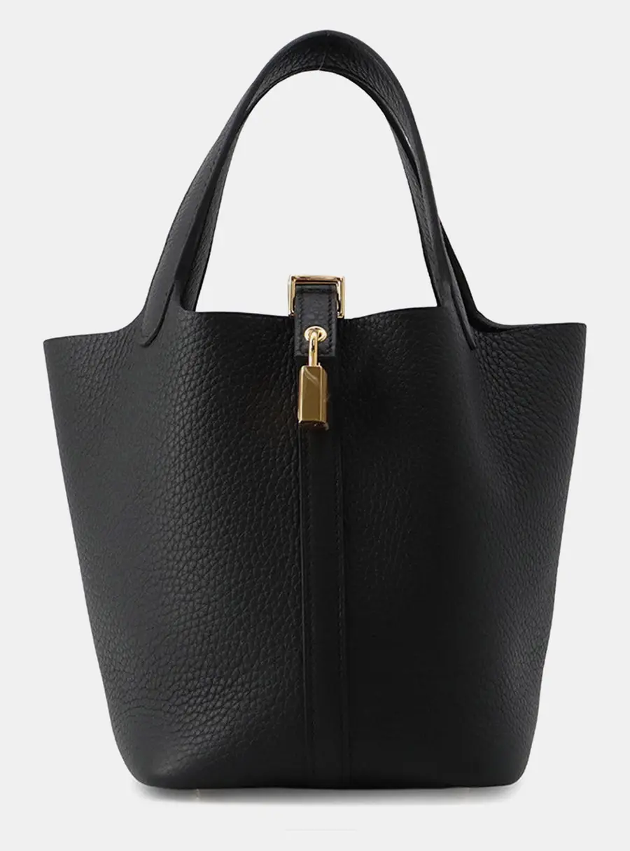 Hermes Picotin Lock Black Taurillon Clemence Size Pm