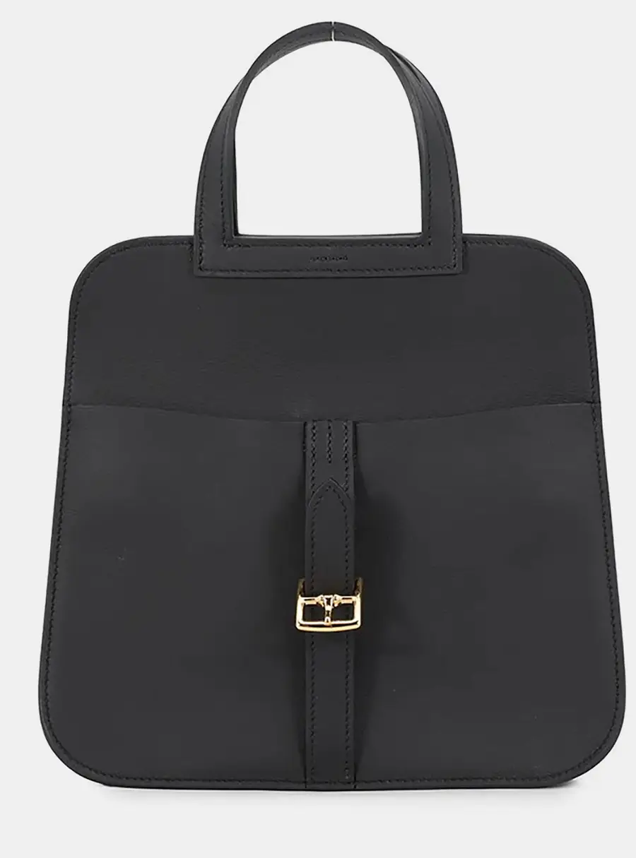 Hermes Halzan Black Swift Leather Size Mini