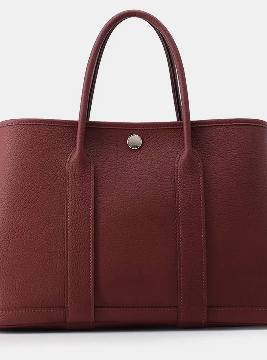 Hermes Garden Party Rouge H Negonda Leather Size TPM