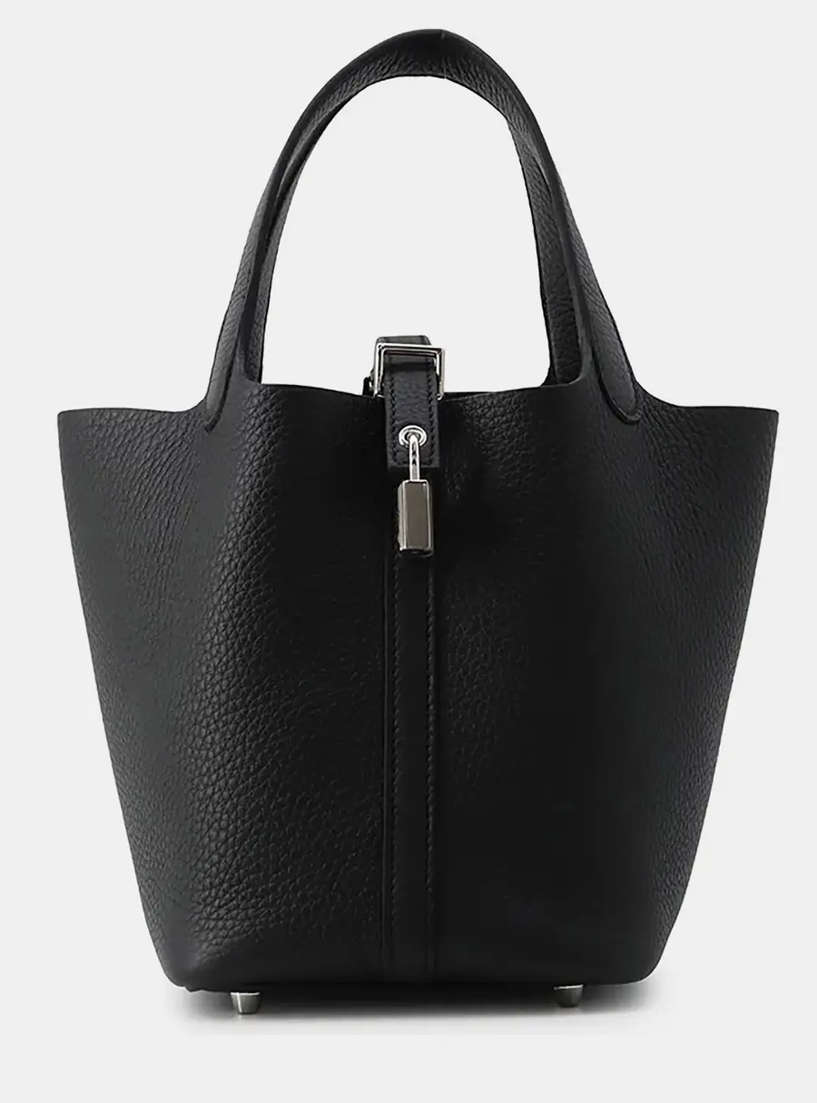 Hermes Picotin Lock Black Taurillon Clemence Size PM