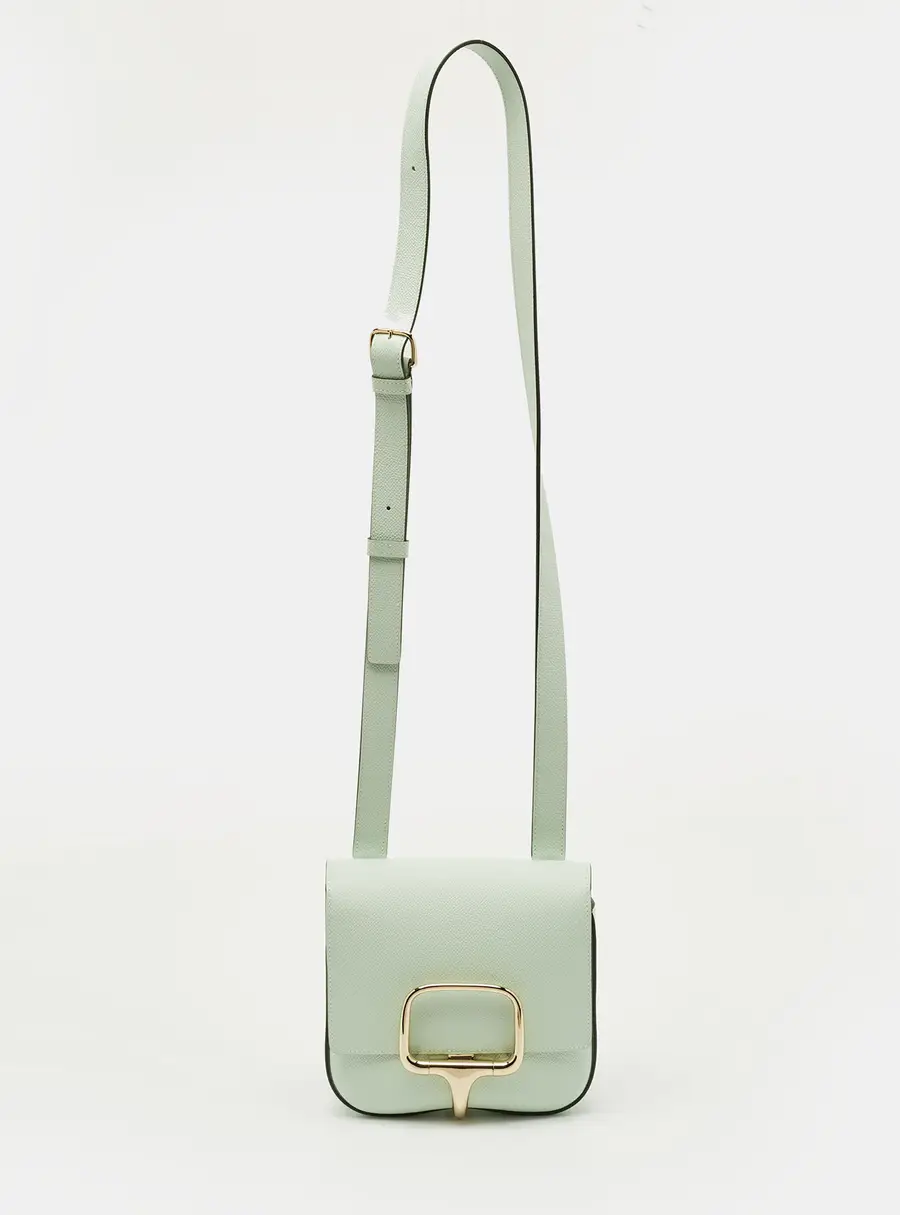 Hermes Della Cavalleria Mini Vert Peppermint Epsom Leather Crossbody Bag