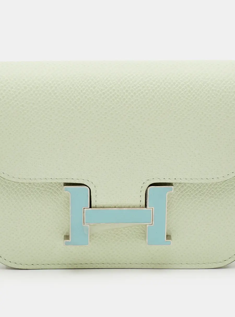 Herm&egrave;s Constance Slim Vert Fizz Epsom Leather Wallet
