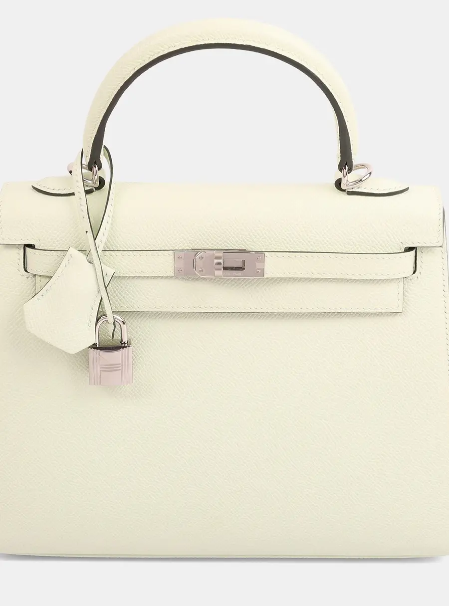 Hermes Vert Fizz Epsom Kelly 25 Top Handle Bag