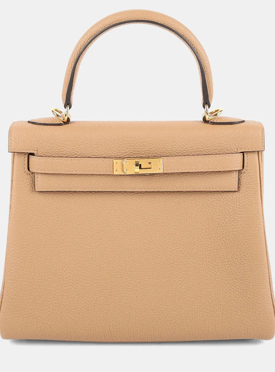Hermes Chai Togo Kelly 25 Top Handle Bag