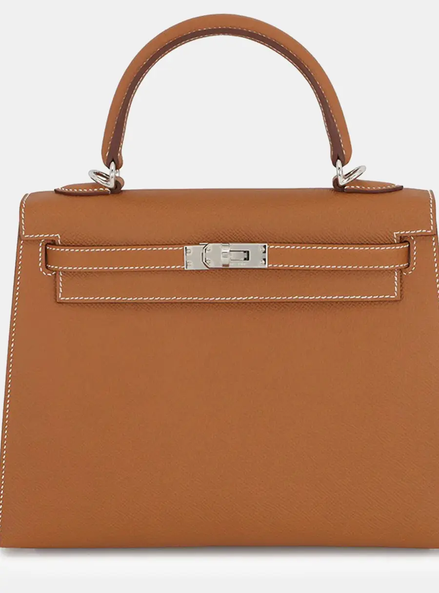 Hermes Kelly Sellier 25 Gold Epsom Leather Top Handle Bag