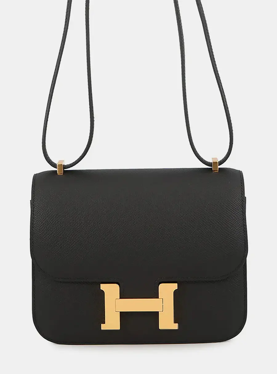 Hermes Constance 3 Miroir Mini Black Epsom Calfskin Leather Shoulder Bag