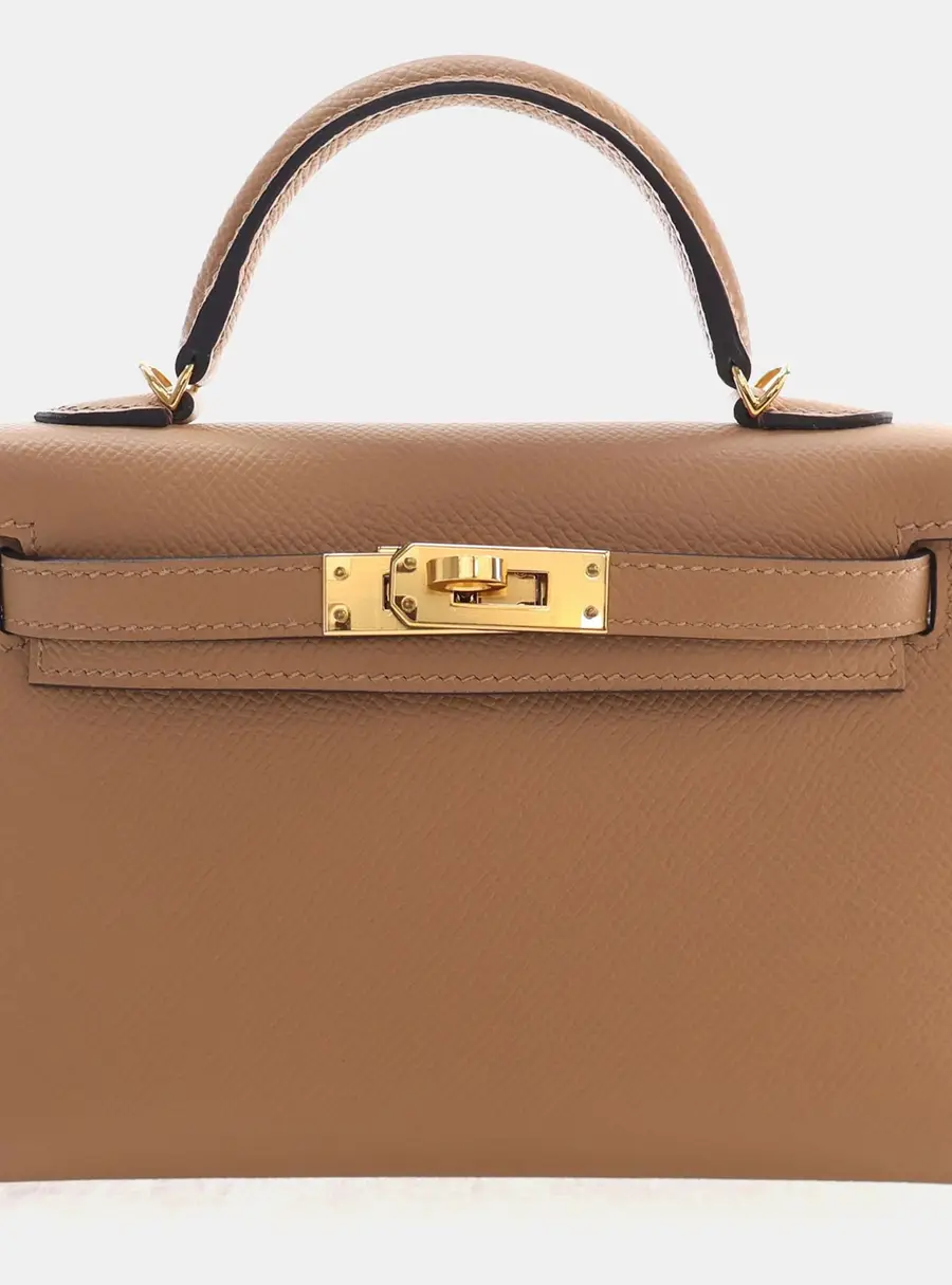 Hermes Kelly Sellier 20 Chai Epsom Calfskin Leather Top Handle Bag