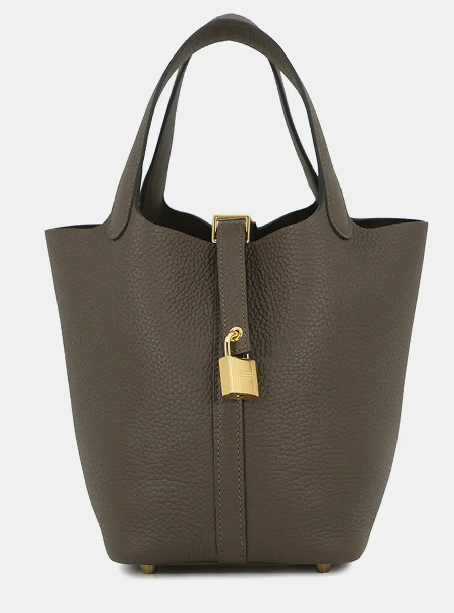 Hermes Picotin Lock 18 Vertrodenh Taurillon Clemence Bag