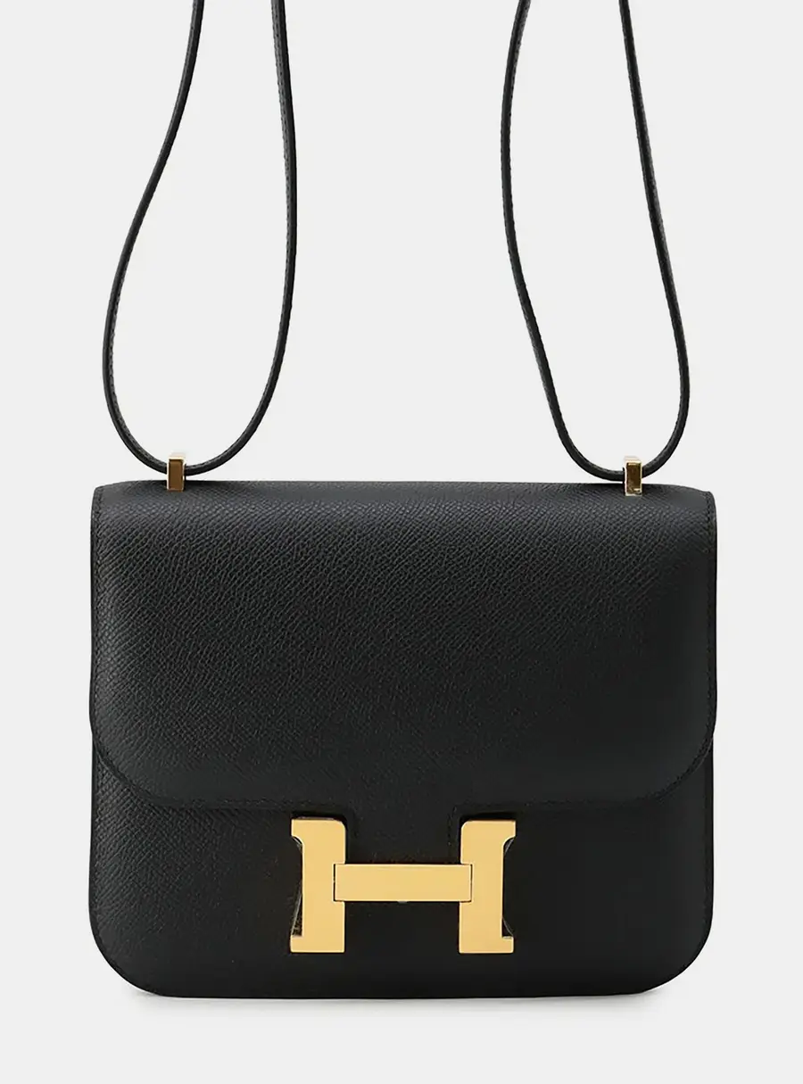 Hermes Constance III Mini Black Epsom Leather Shoulder Bag