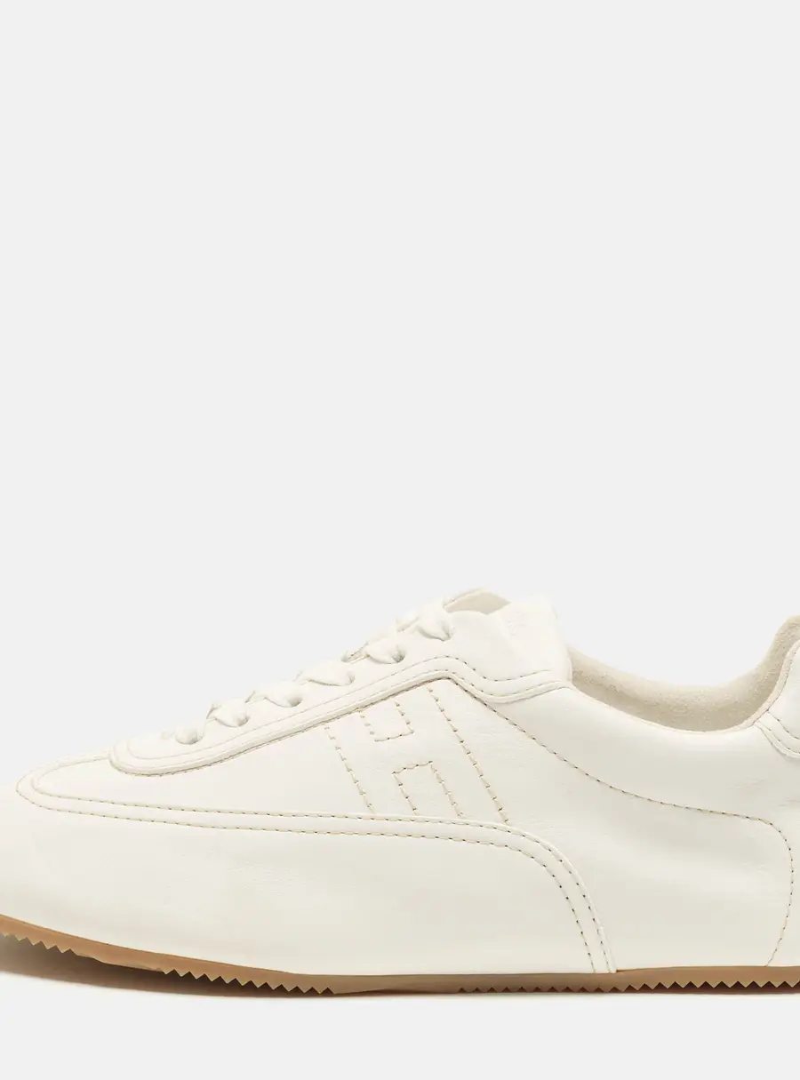 Herm&egrave;s Master Size 39.5 White Leather Veau Souple Low Top Sneakers