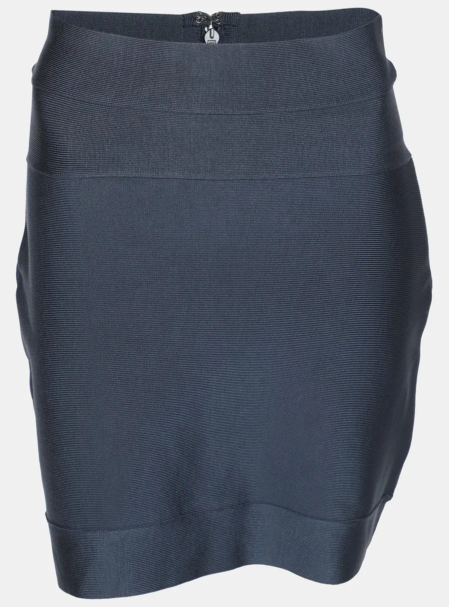 Herve Leger Blue Knit Mini Skirt M
