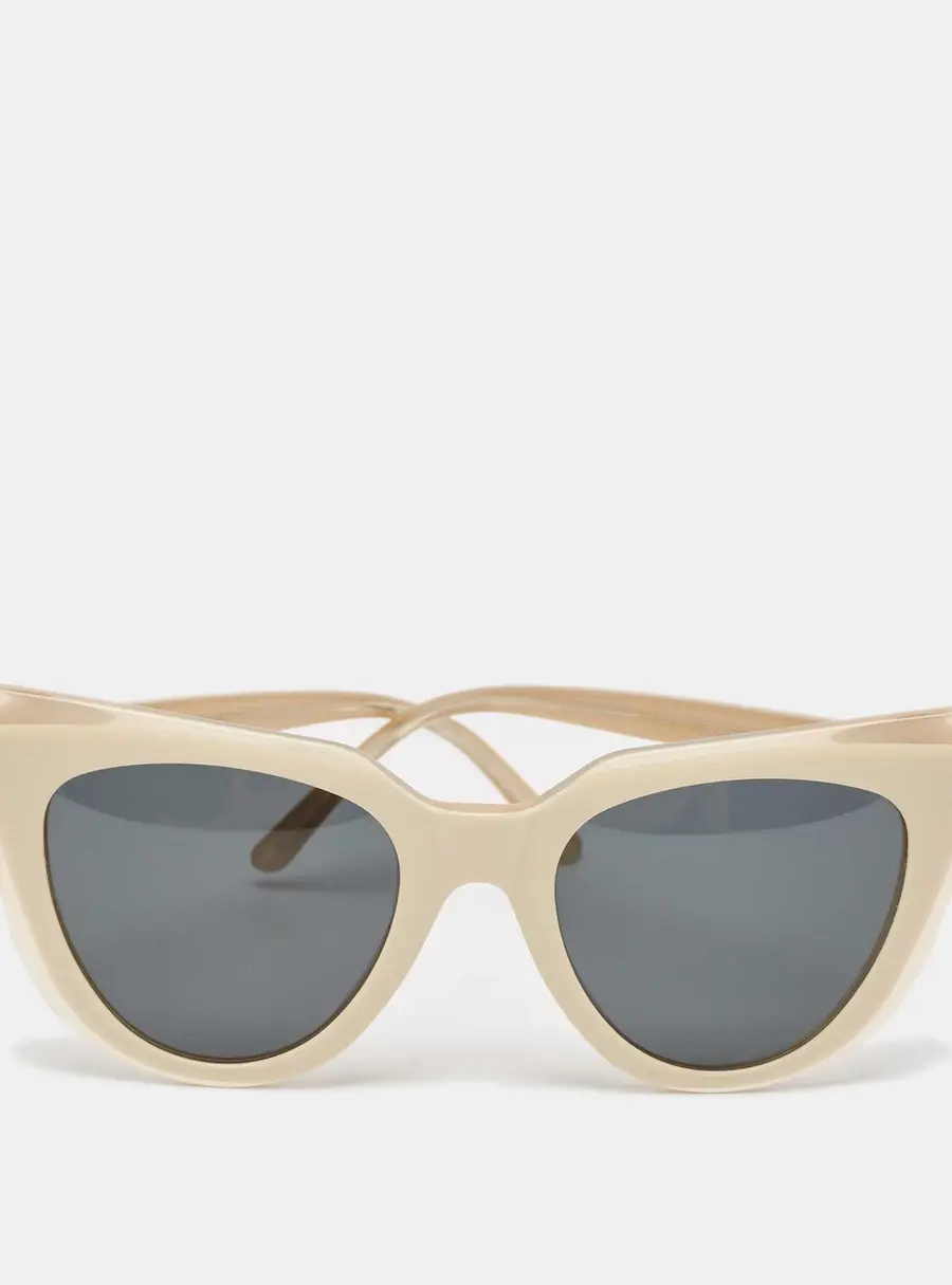 Illesteva Beige/Black Emmanuelle Cat Eye Sunglasses