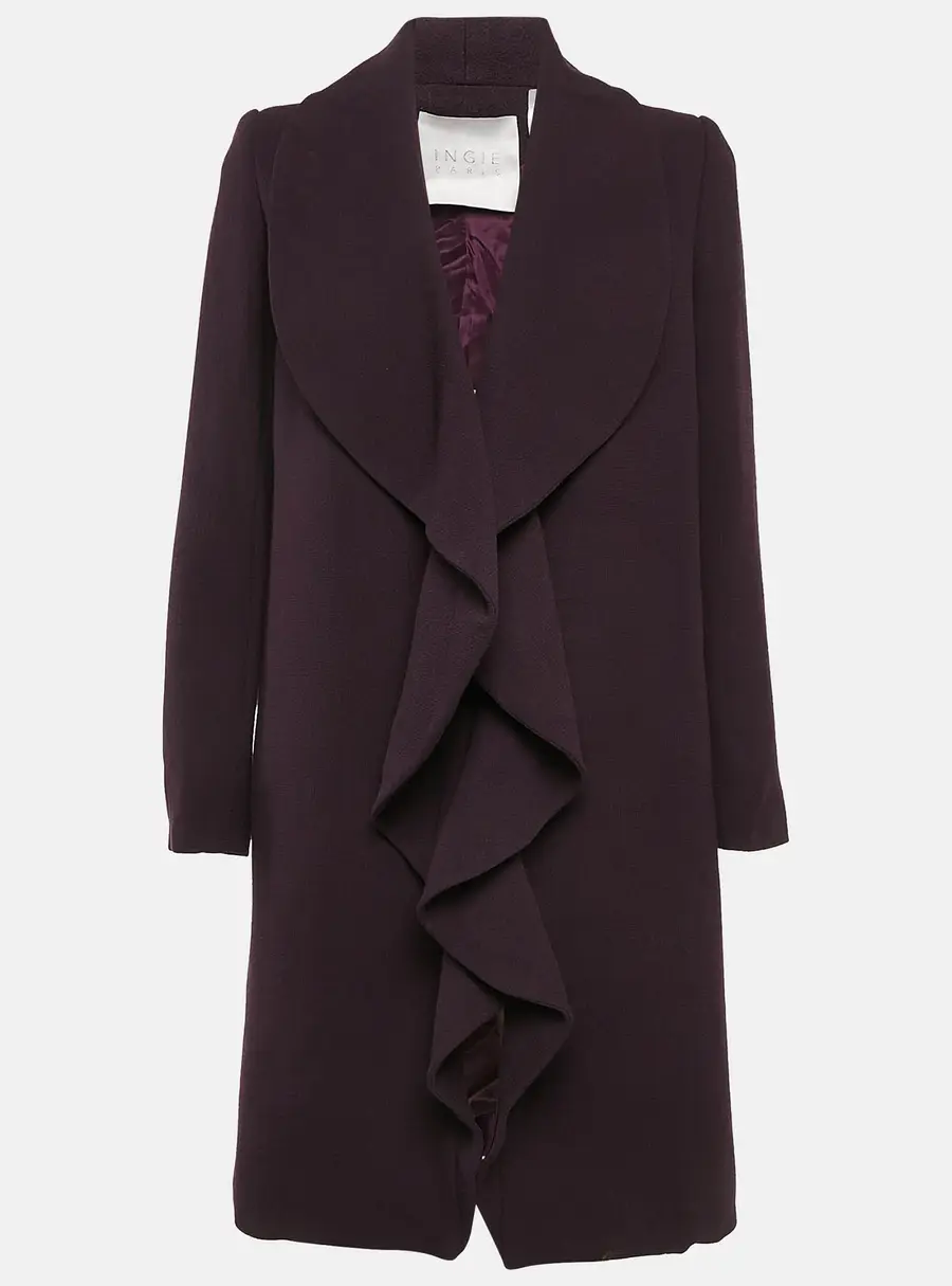 INGIE Paris Purple Wool Long Coat M