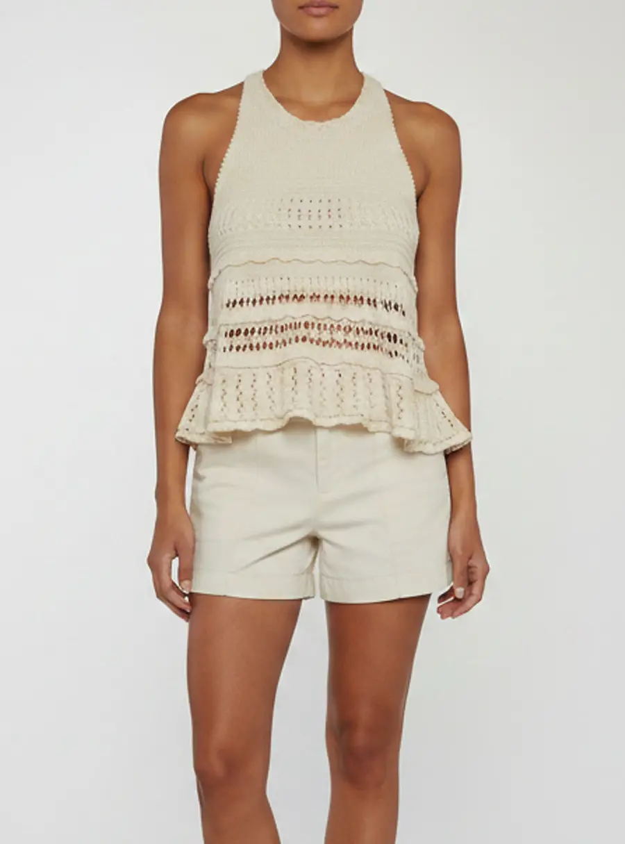 Isabel Marant Etoile Cream Knit Fico Tank Top M