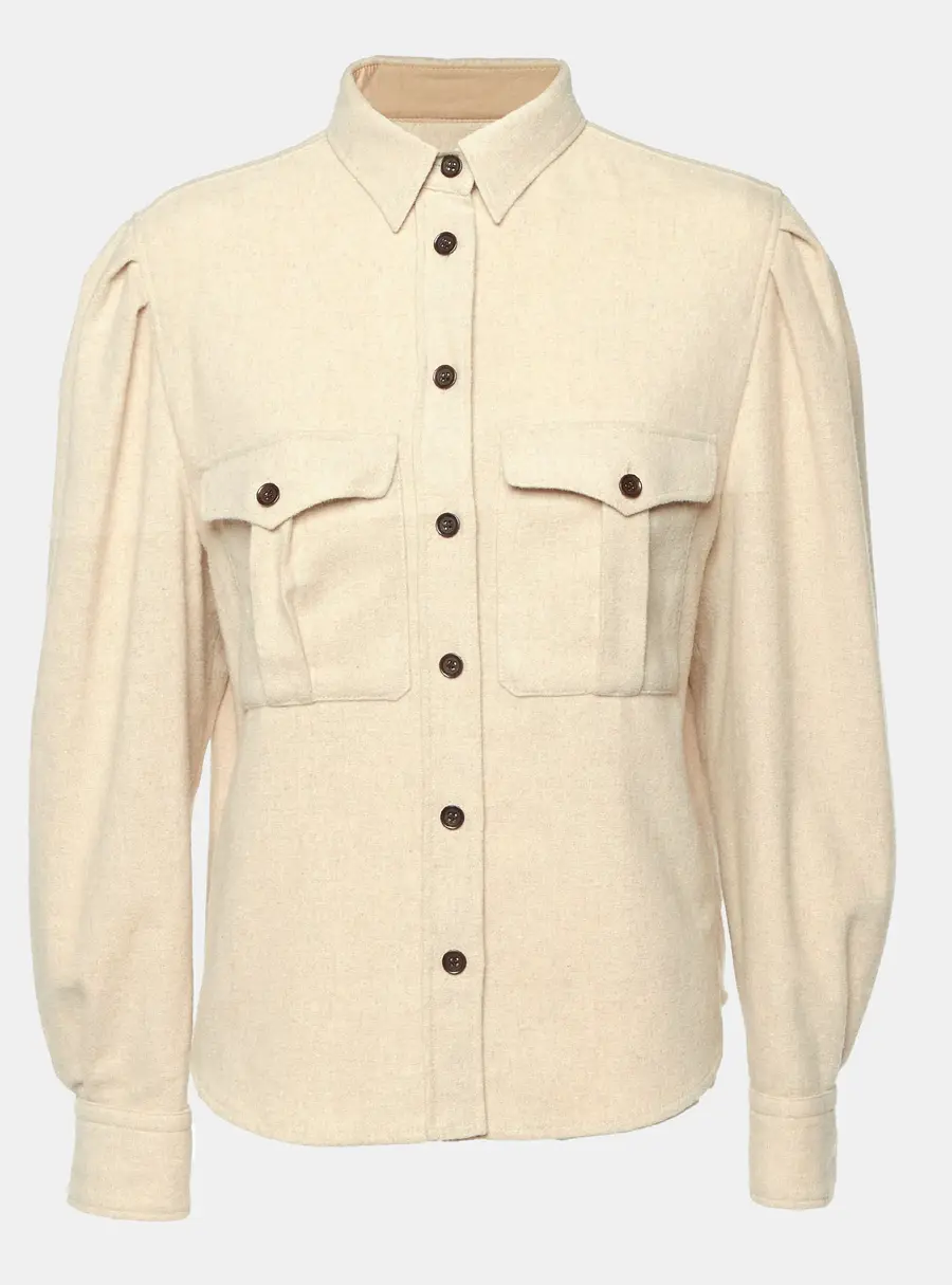 Isabel Marant Etoile Beige Wool Blend Shirt L