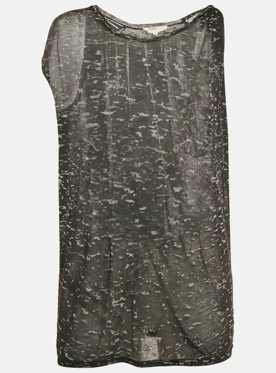 Isabel Marant Etoile Monochrome Patterned Jersey Sleeveless Top M