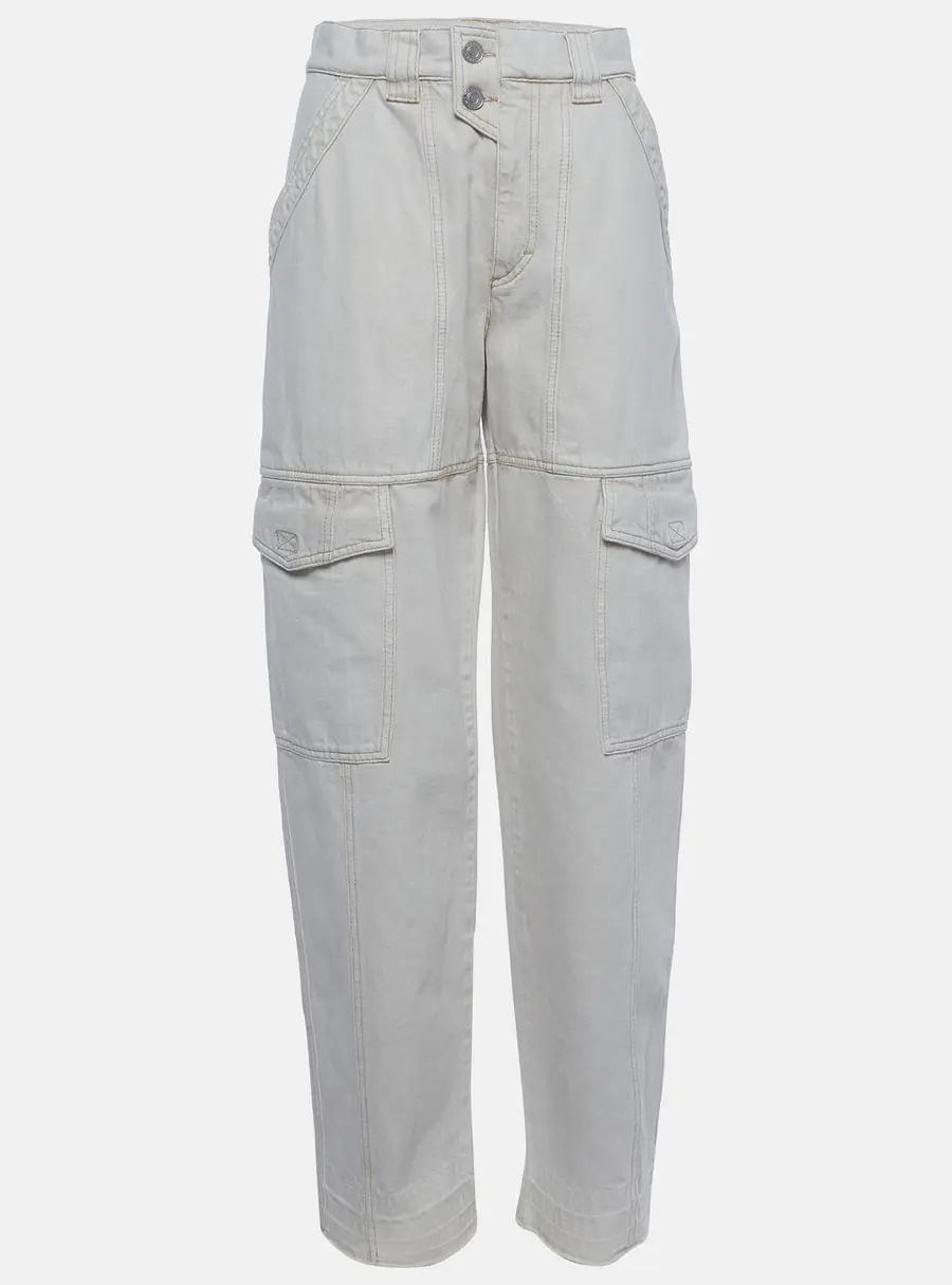 Isabel Marant Etoile Beige Denim Straight Leg Vayoneo Jeans XL/Waist 34"