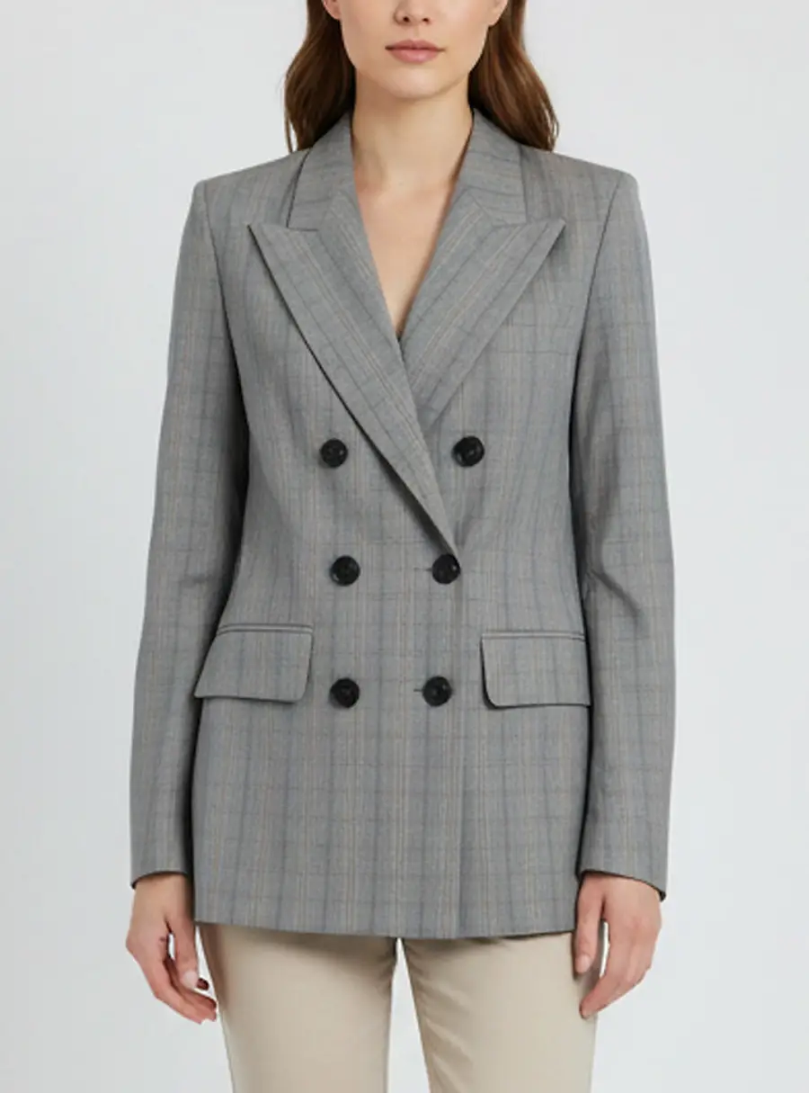 Isabel Marant Etoile Plaid Cotton Double Breasted Iliane Blazer XS