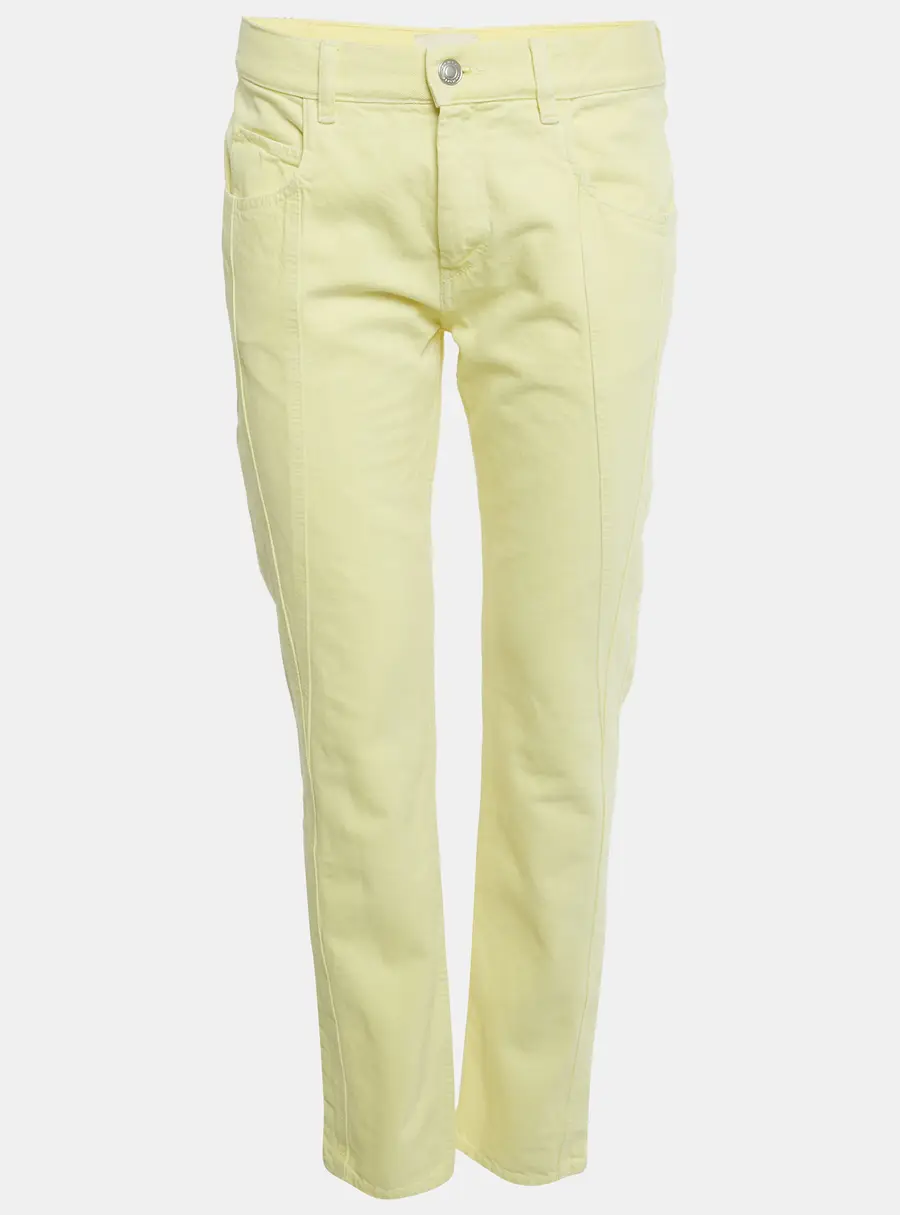 Isabel Marant Yellow Cotton Skinny Vikira Jeans M/Waist 30"