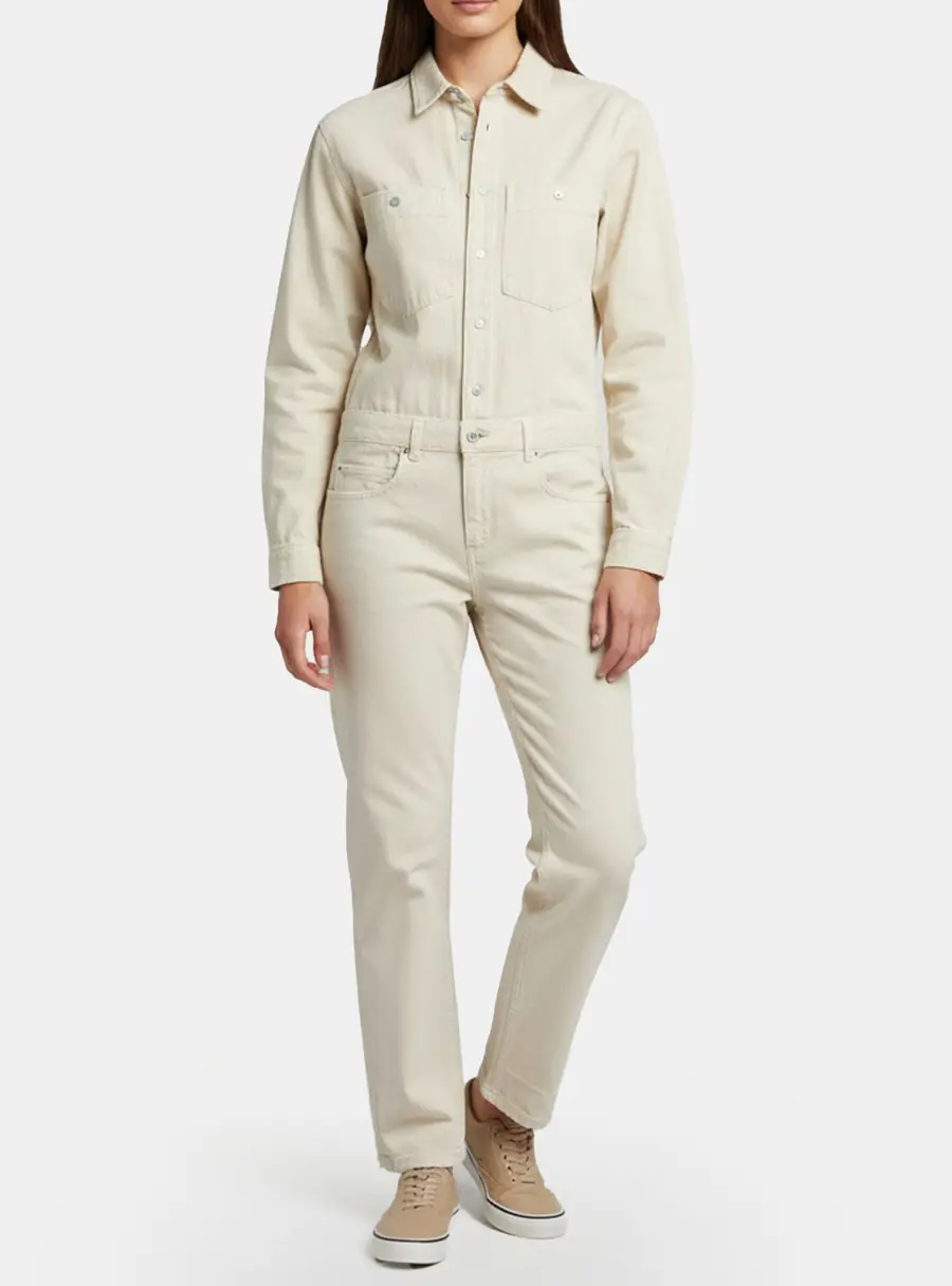 Isabel Marant Beige Denim Imane Jumpsuit M