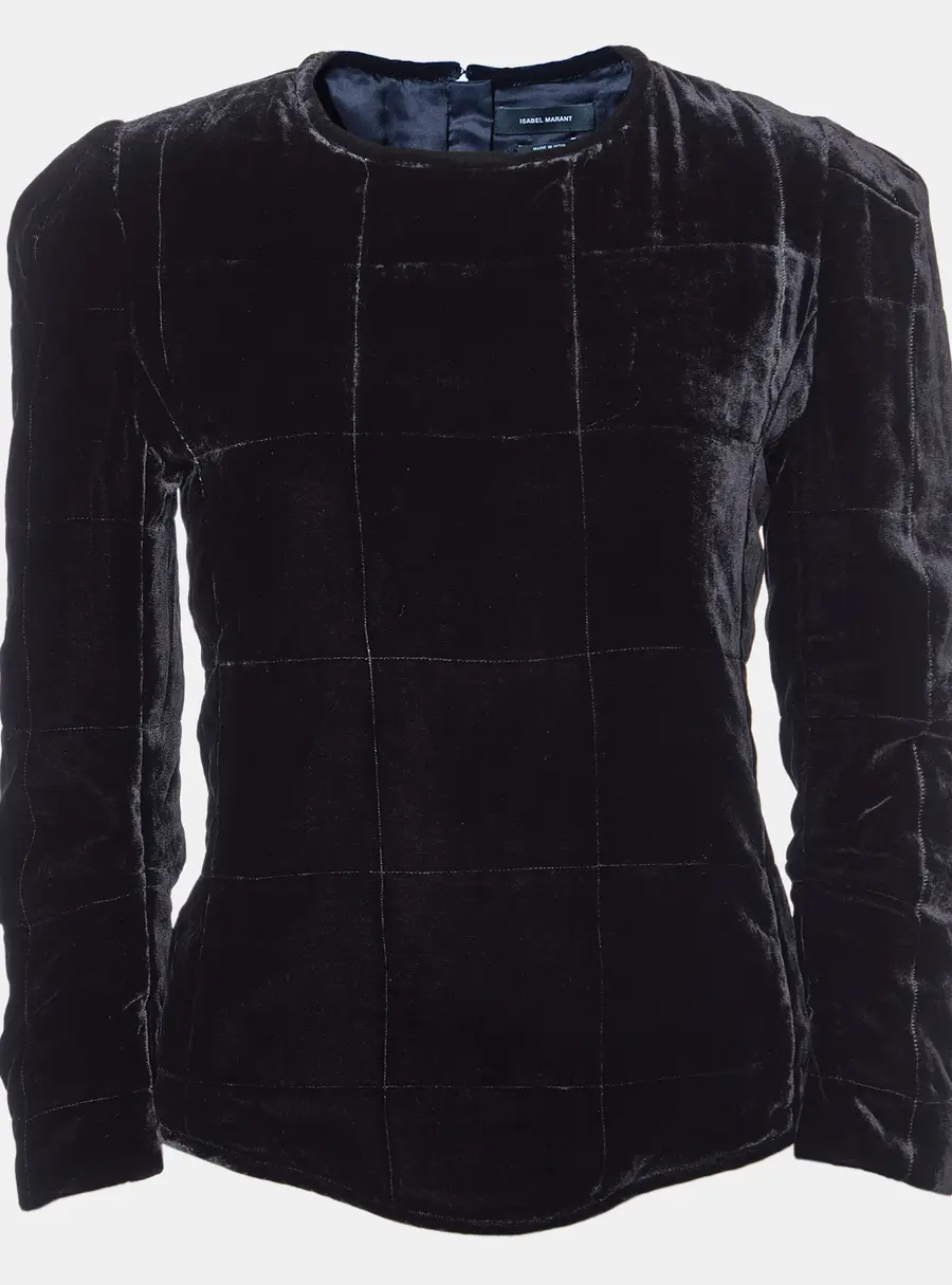 Isabel Marant Black Velvet Full Sleeves Top S