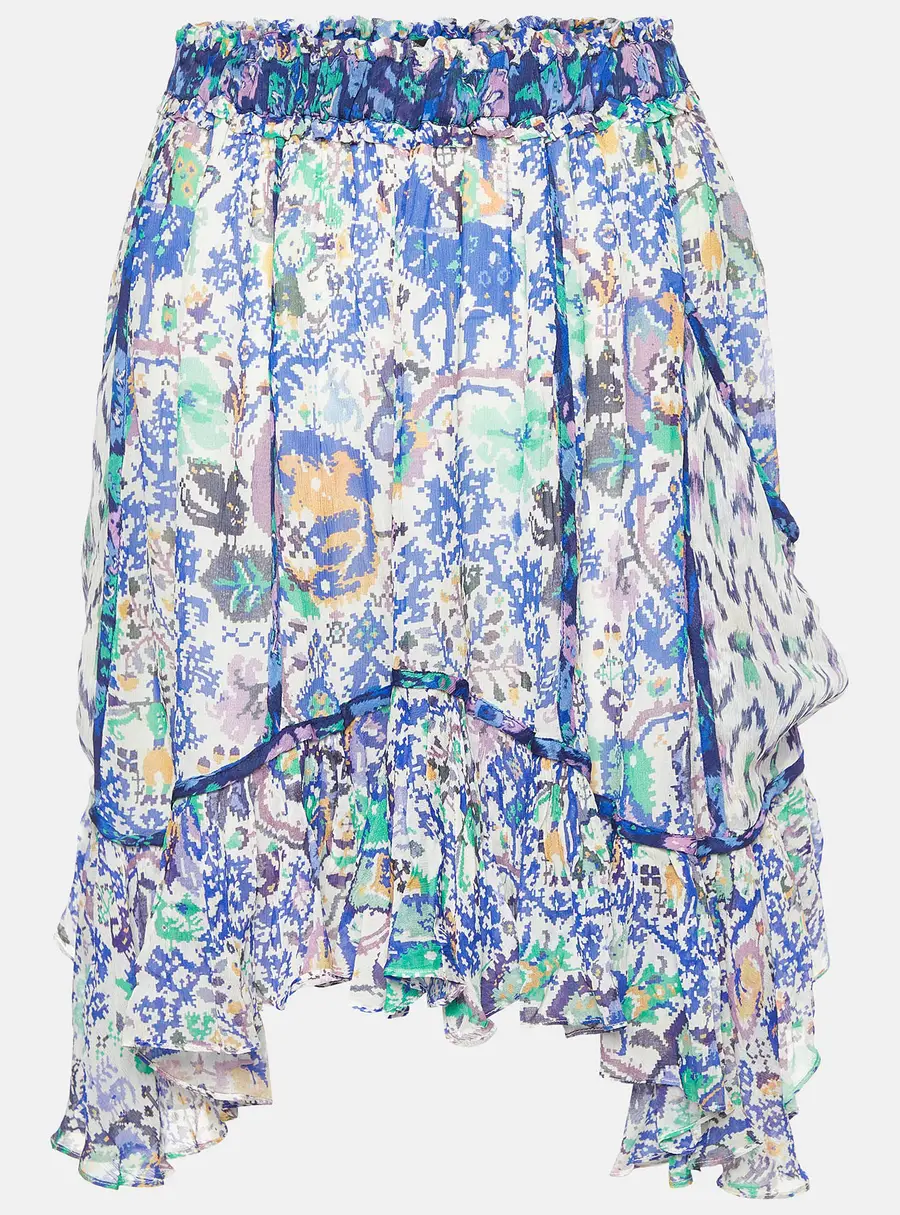 Isabel Marant Multicolor Print Crepe Viviane Skirt S