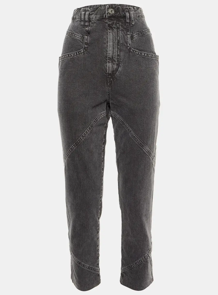 Isabel Marant Grey Denim Eloisa Paneled Boyfriend Jeans S/Waist 28"