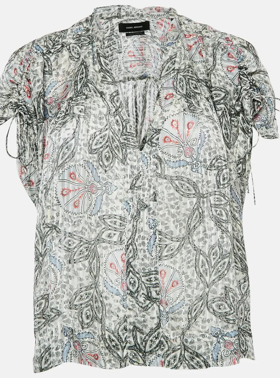 Isabel Marant Multicolor Printed Silk Blouse M