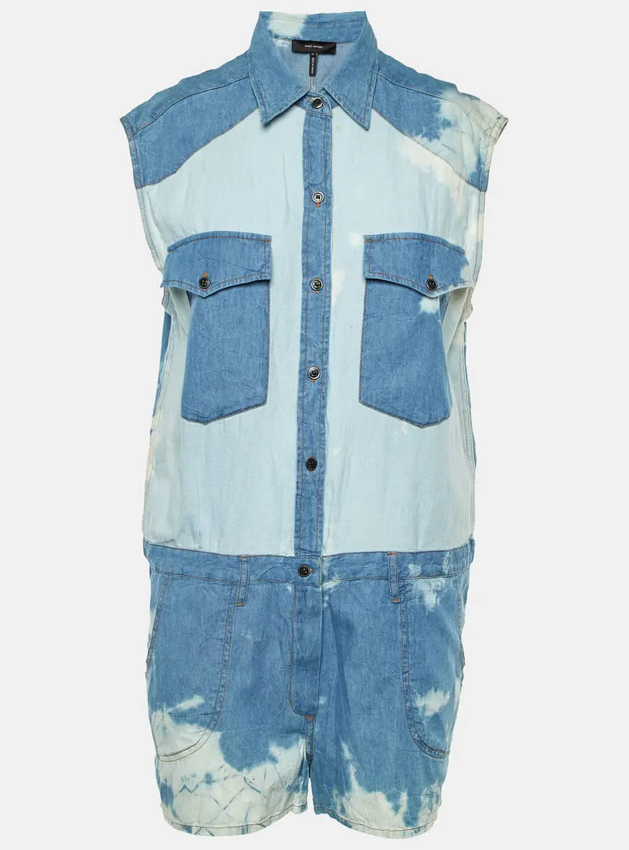 Isabel Marant Blue Faded Blue Sleeveless Playsuit M