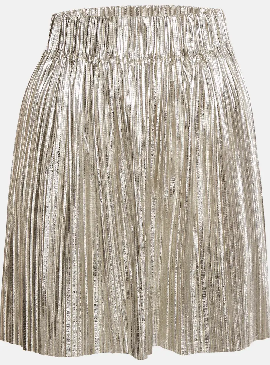 Isabel Marant Silver Plisse Delpha Mini Skirt S