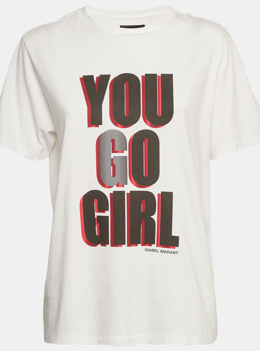 Isabel Marant White Printed Jersey Crewneck T-Shirt M