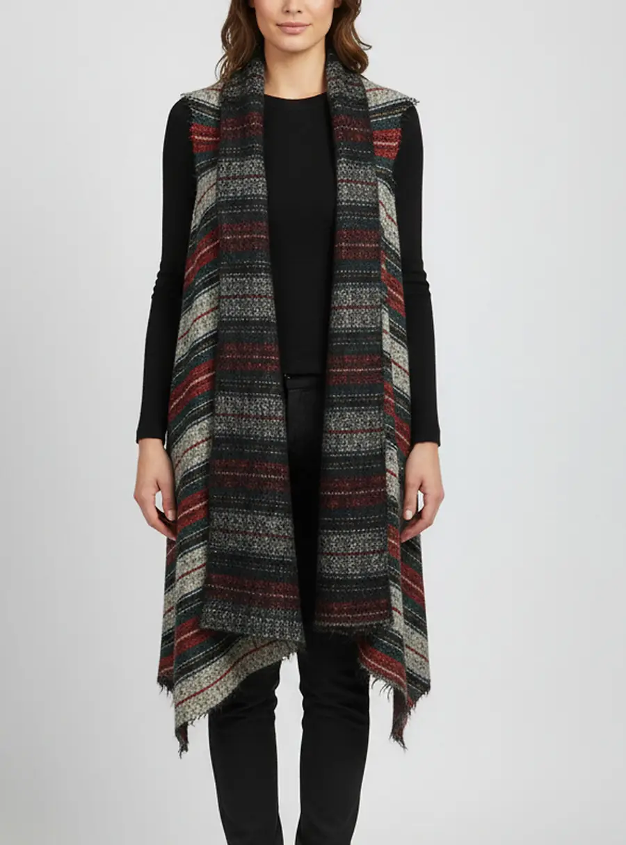 Isabel Marant Multicolor Striped Wool & Alpaca Poncho L