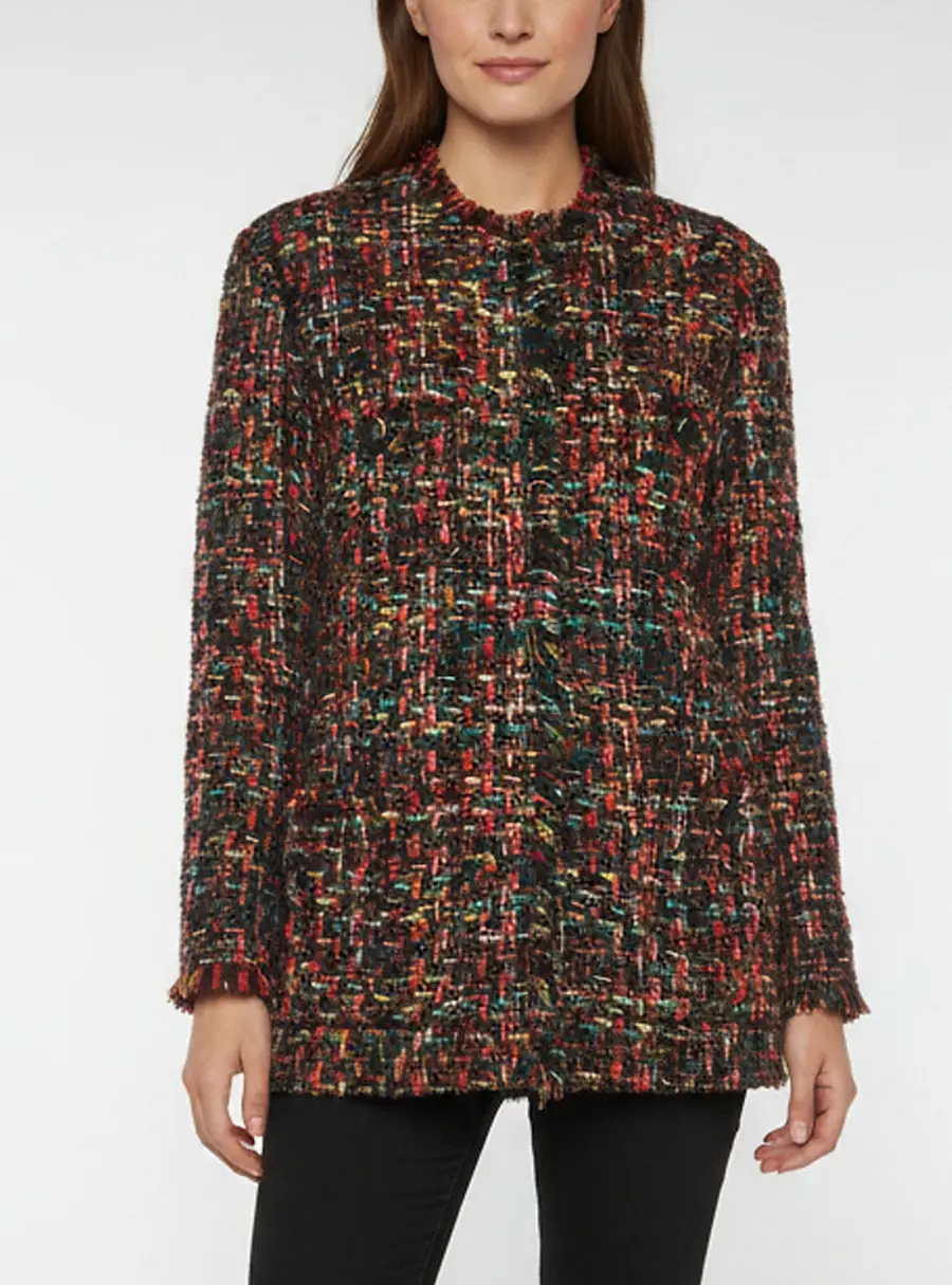 Isabel Marant Multicolor Tweed Hook Front Dianaza Jacket S