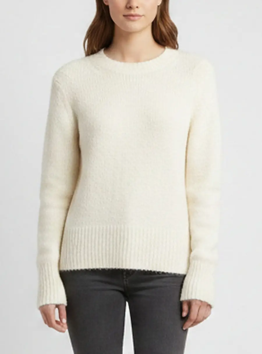 Isabel Marant White Knit Long Sleeve Sweater M